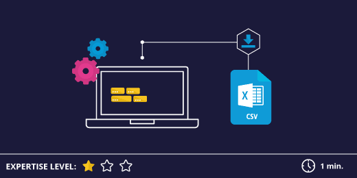 Download sections of your items as CSV